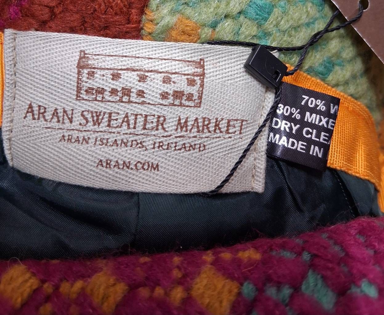 Aran Maker Wool Bucket Hat Multi Color Magenta Pink Green — image 5 of 8